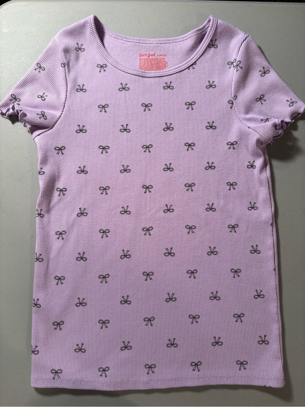 Lavender Bow Printed Tee